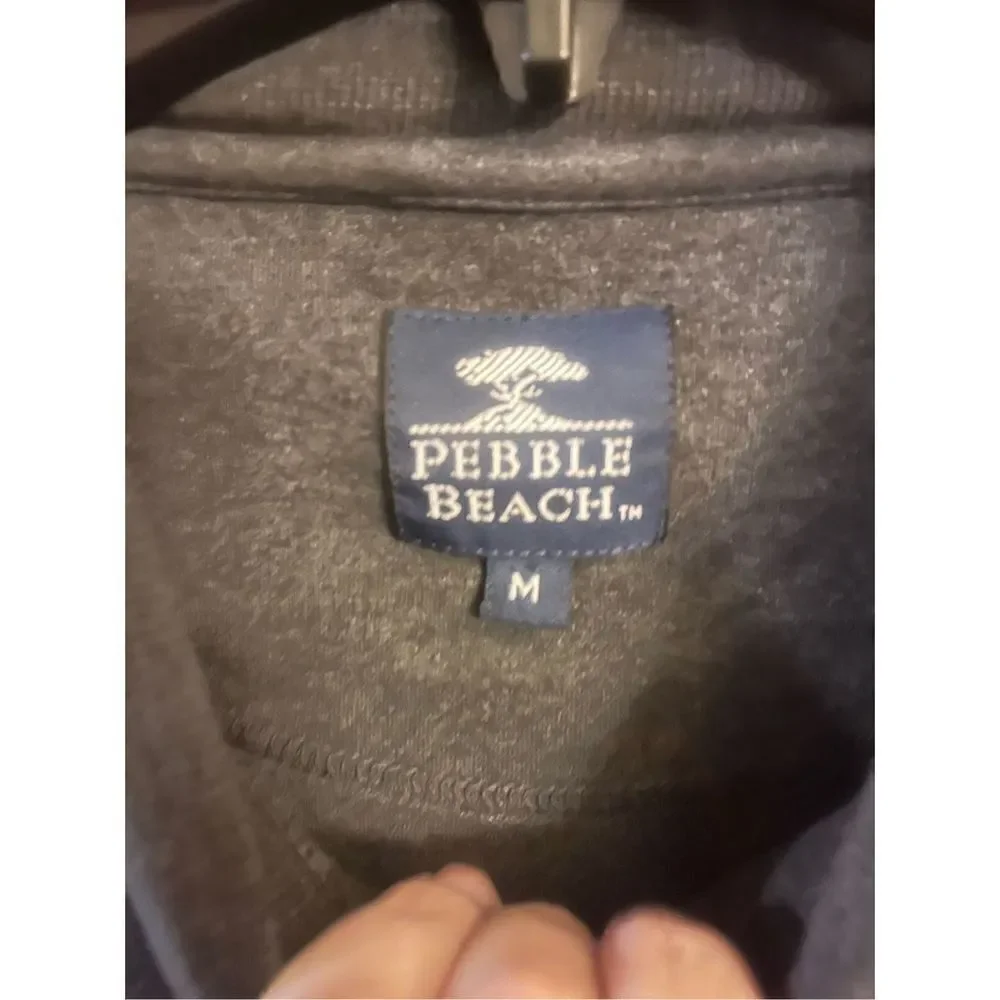 Pebble Beach Mock Neck Long Sleeve Pullover Shirt Size Med (1329)